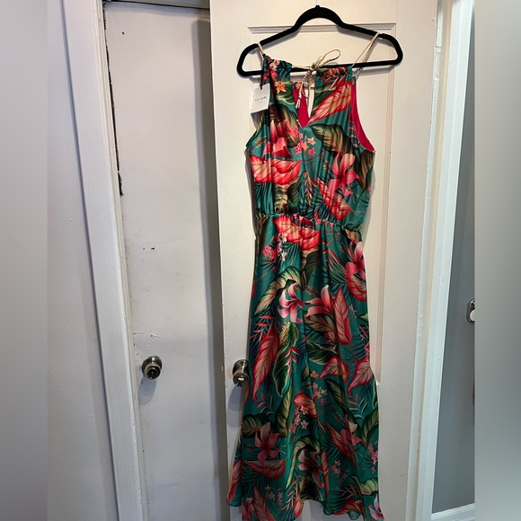 Flygirl - tropical Maxi Dress made in Italy new with tags - Picture 4 of 11
